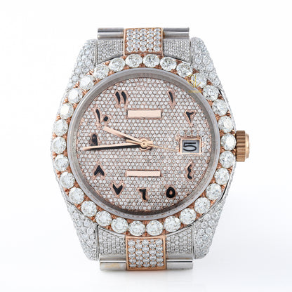 Arabic Dial Iced Out VVS Moissanite Rolex